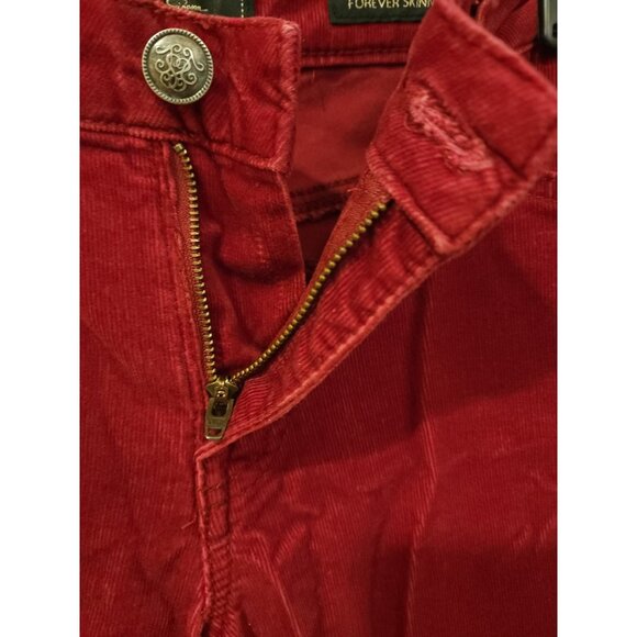 Women's Jessica Simpson Dark Red Forever Skinny Low Rise Corduroy Pants Size 30 - Picture 8 of 14